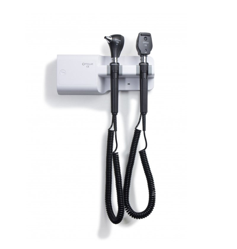 Twin Ophthalmoscope & Otoscope LED Wall Station – C Cell Battery & Mains Operation Unit