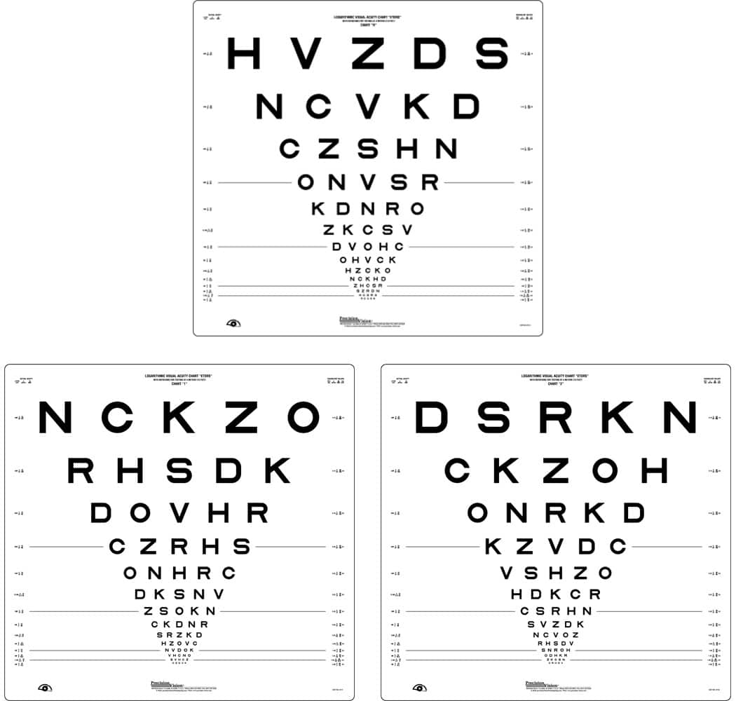 ETDRS® CHART SET 4M  (3 Charts)
