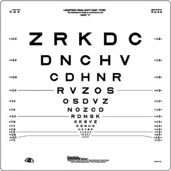 Logmar 2.5m ETDRS Chart 2 Revised