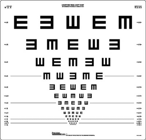 Logmar 2m Illiterate "E" Chart