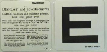 Hand Card 'E'/NV Test only