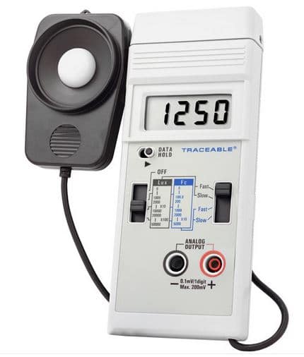 Lux LCD Illuminance Meter (Inspected & Verified Calibration)