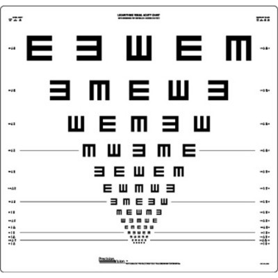 Logmar 2m Illiterate "E" Chart