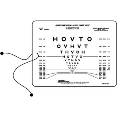 Logmar Single Sided Near Vision Card